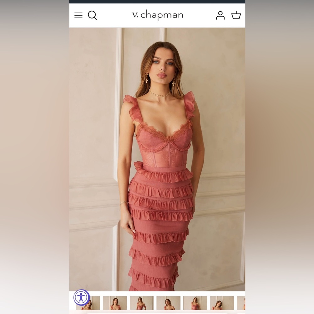 V Chapman Fiorenza Dress Dusty Cedar